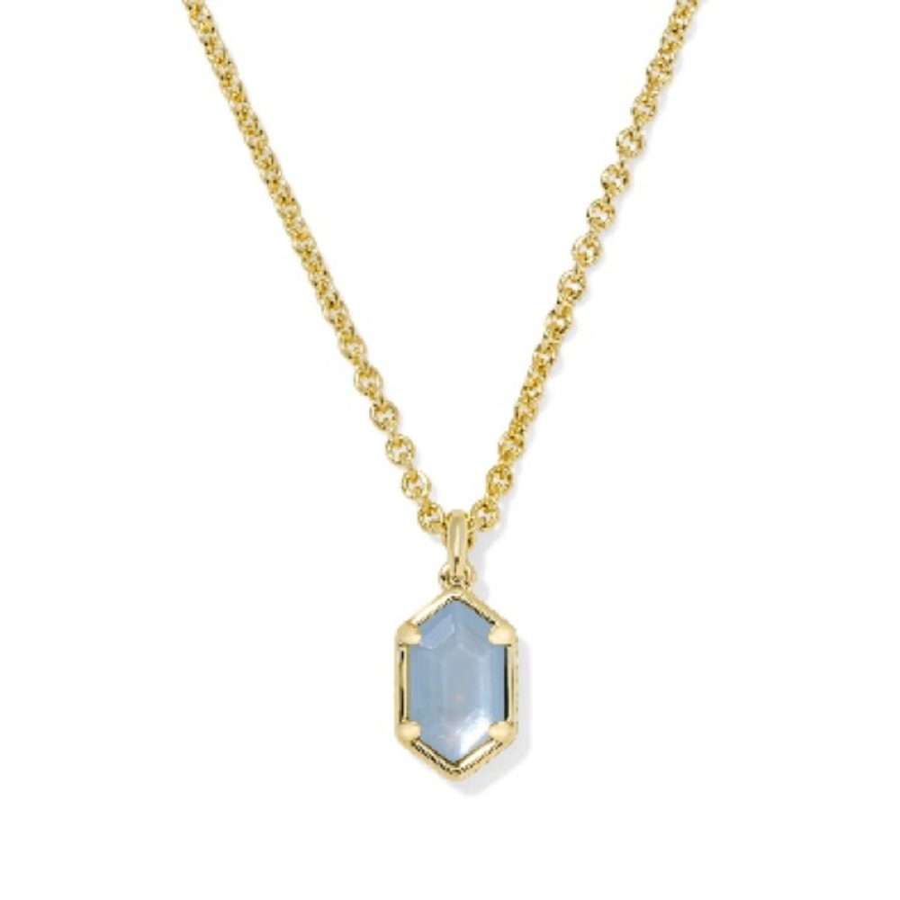 🎈SOLD!🎈Kendra Scott Hallie Short Pendant Necklace Sky Blue Mother of Pearl NWT